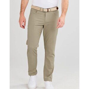 NEW Tasc Motion Straight-Leg Pants in Mid-Khaki Men's Athleisure Stretch 36x30